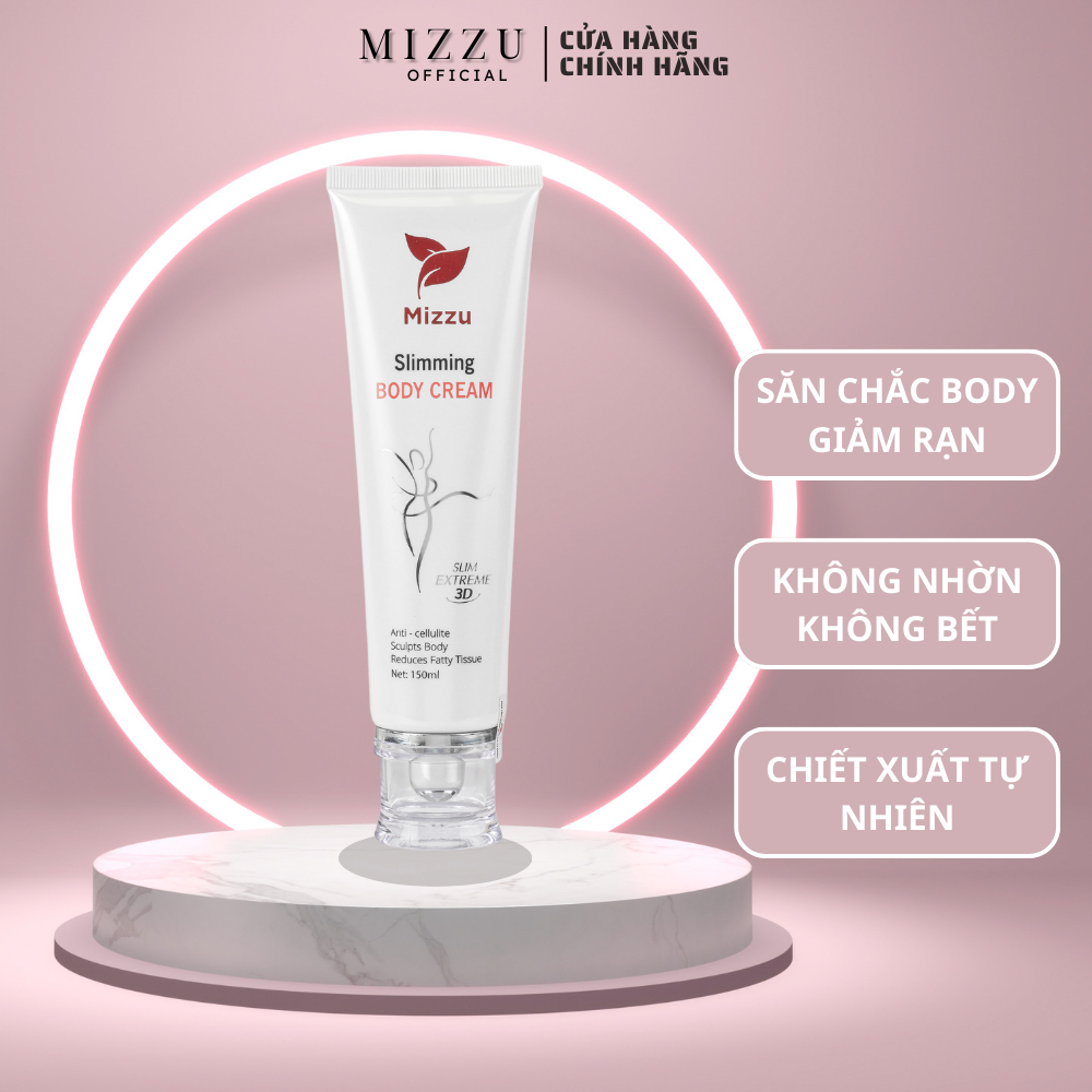 Kem tan mỡ bụng Body Slimming 3D MIZZU chiết xuất quế gừng 150g