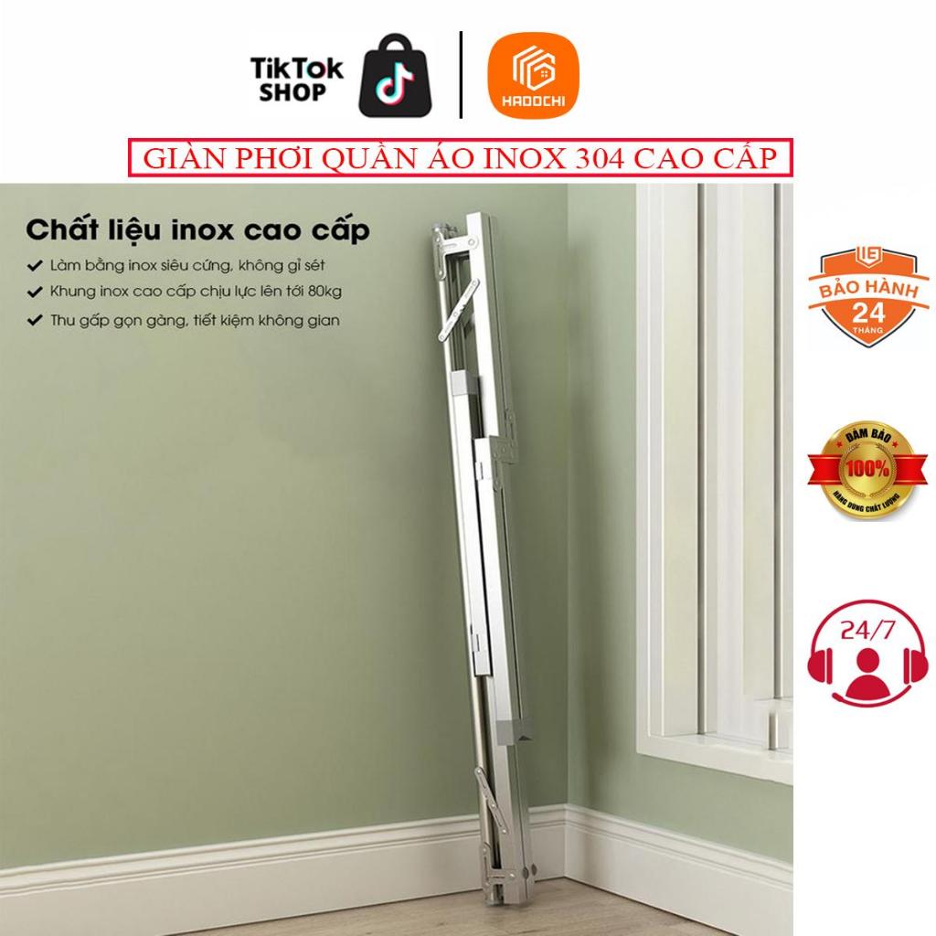 Giàn Phơi quần áo khung chữ X Hadochi loại sào treo đồ thông minh, giá phơi gấp gọn có bánh xe tiện di chuyển