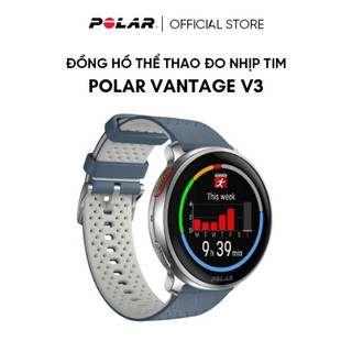 Đồng hồ thể thao thông minh polar vantage v3 - đo nhịp tim, nồng độ oxy - định vị gps - bảo hành chính hãng