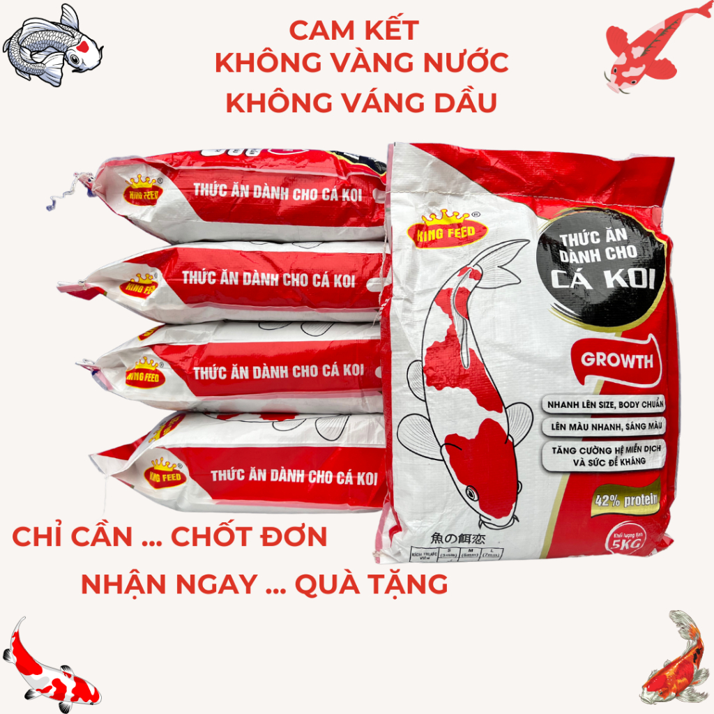 Cám cá koi thức ăn cá koi KING FEED GÓI 1kg 34k
