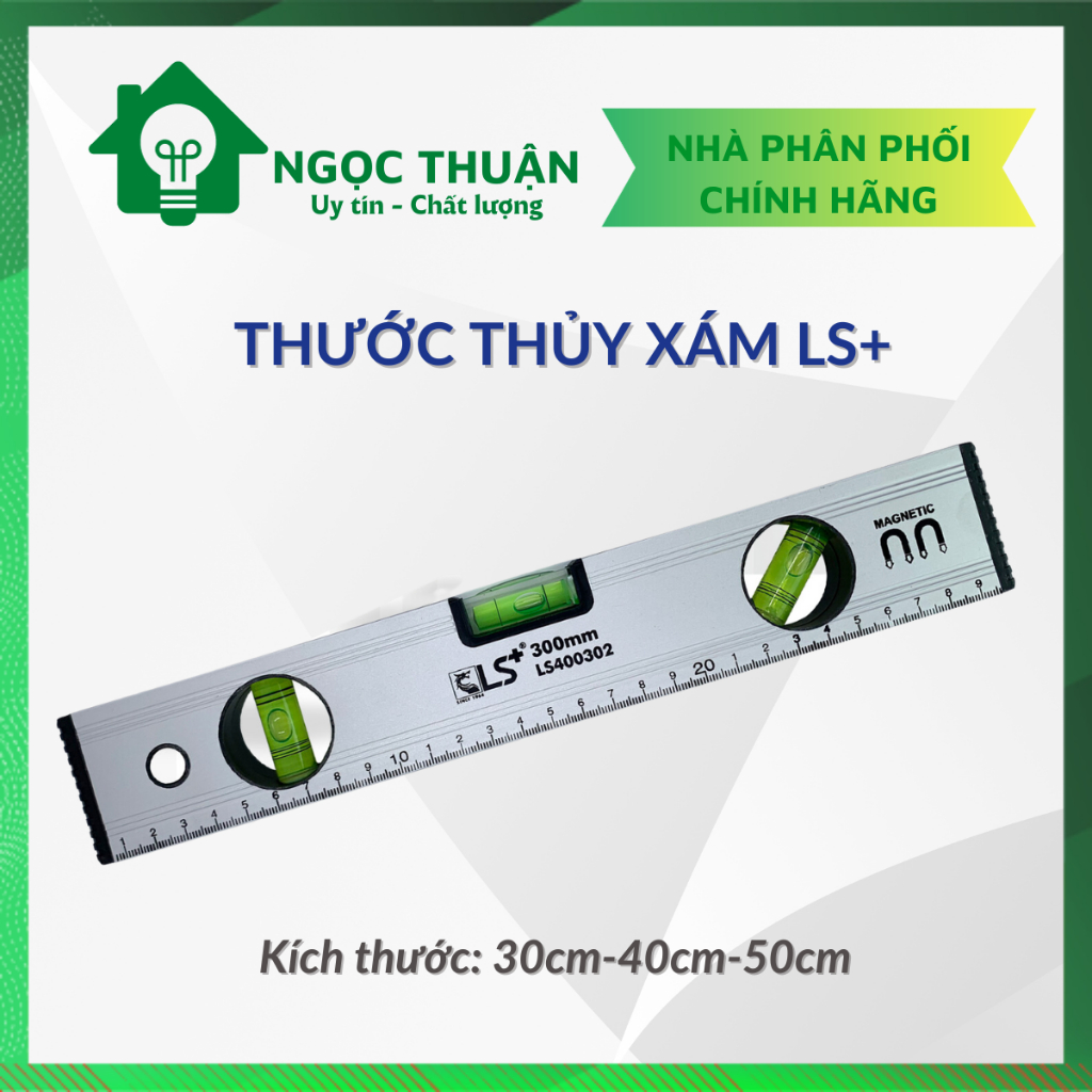 [Chính hãng] Thước thủy xám LS+ 30cm 40cm 50cm