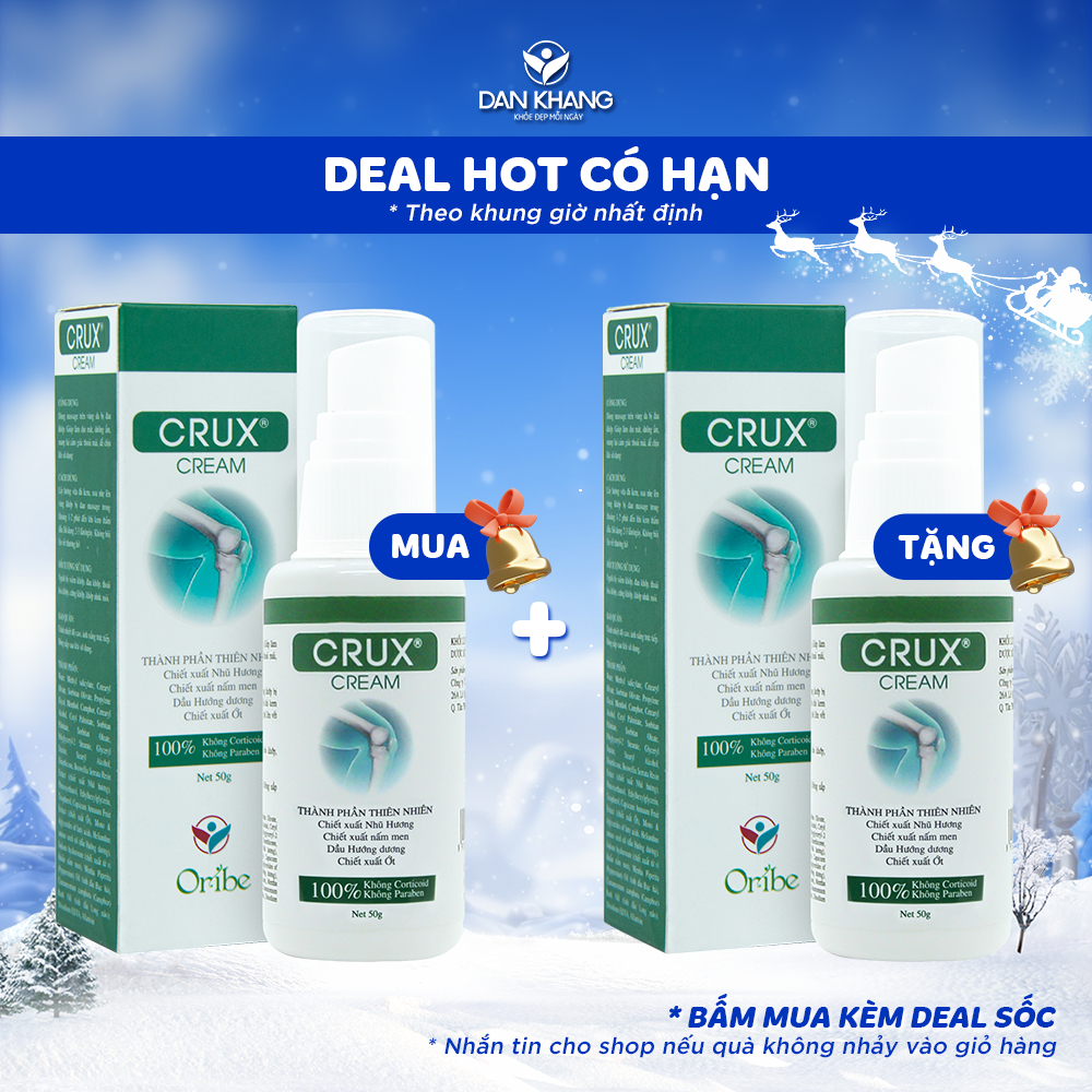 Kem thoa Giảm Sưng Đau Khớp Tức Thì Crux Dân Khang (chai 50g)