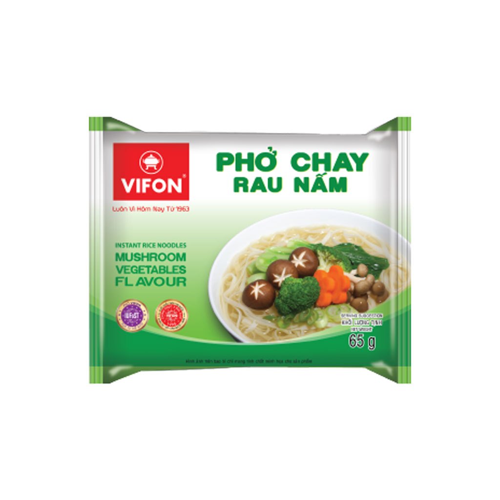 Thùng 30 gói phở chay rau nấm Vifon 65g