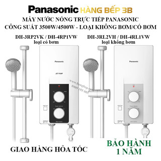 Máy nước nóng trực tiếp 3500w panasonic dh-3rl2vh / dh-3rp2vk