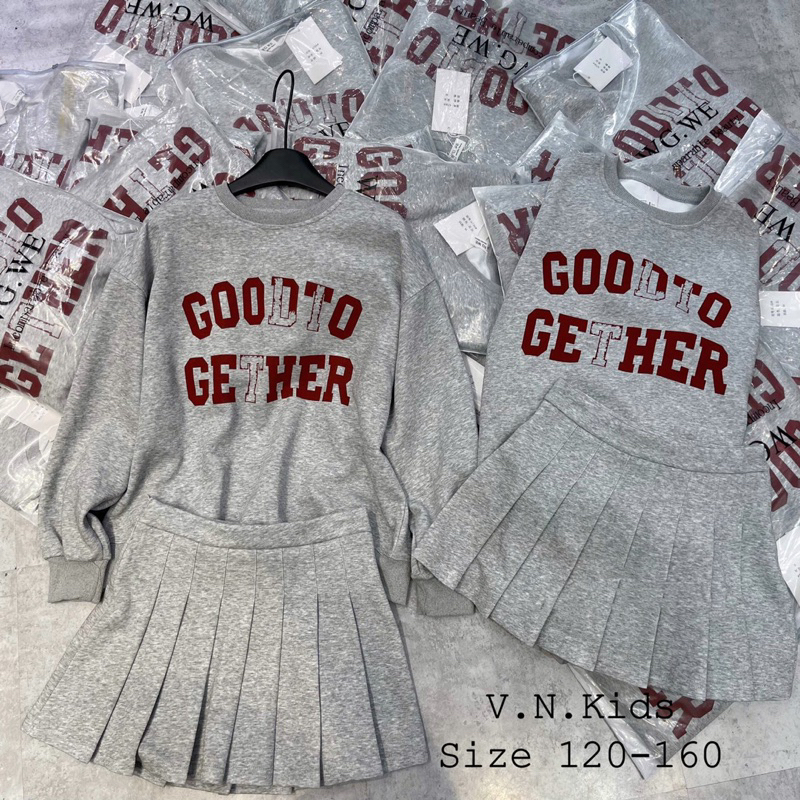 Set váy nỉ GOODTO GETHER cho Bé size đại 19kg - 45kg