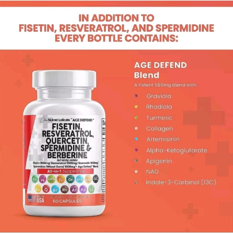 Viên Fisetin Tăng Sinh NMN, NAD Plus, Tăng Glutathione, 16 Hoạt Chất Trẻ Hóa Cấp Độ Tế Bào, Kéo Dài Tuổi Thọ Nutra