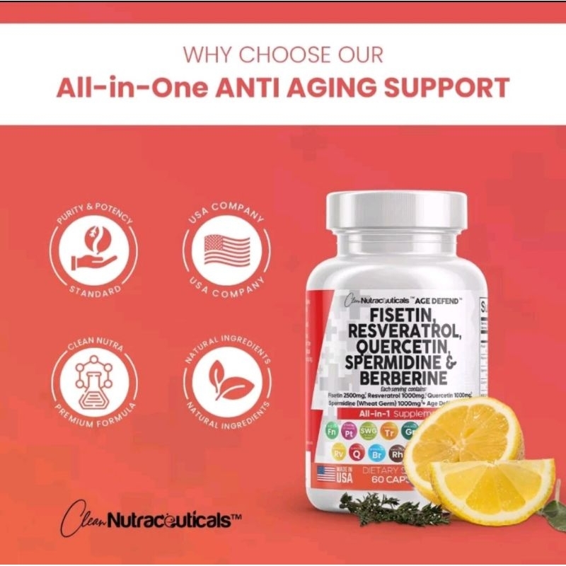 Viên Fisetin Tăng Sinh NMN, NAD Plus, Tăng Glutathione, 16 Hoạt Chất Trẻ Hóa Cấp Độ Tế Bào, Kéo Dài Tuổi Thọ Nutra