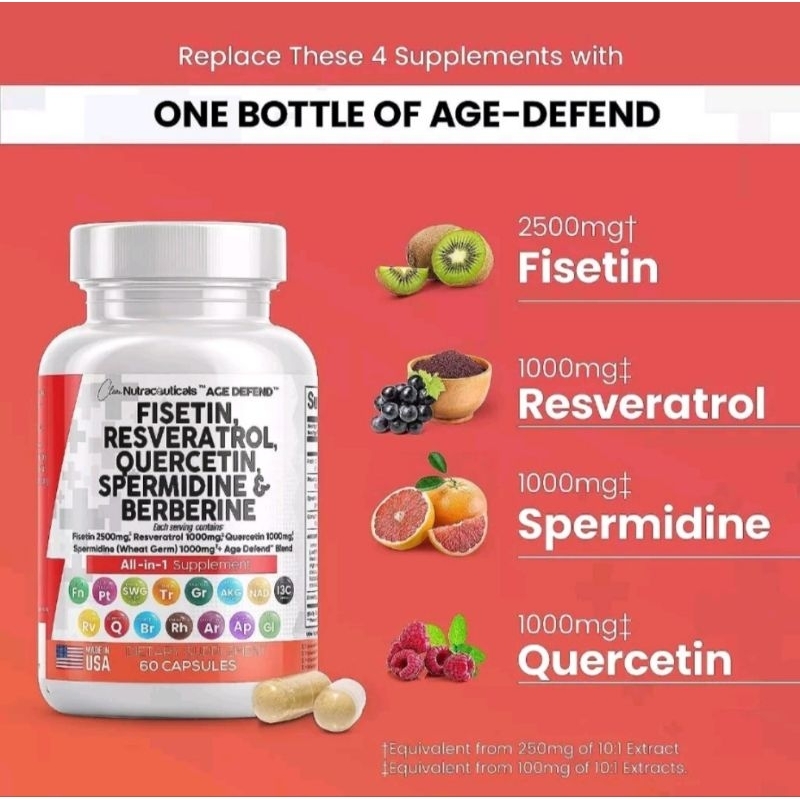 Viên Fisetin Tăng Sinh NMN, NAD Plus, Tăng Glutathione, 16 Hoạt Chất Trẻ Hóa Cấp Độ Tế Bào, Kéo Dài Tuổi Thọ Nutra