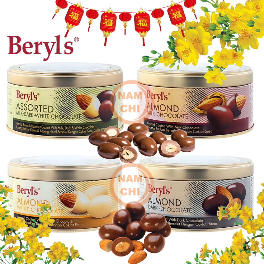 Kẹo Socola Beryl's Nhân Hạnh Nhân Ăn Cực Ngon Quà Tết Sang Trọng Hộp Nhỏ Giá Dùng Thử