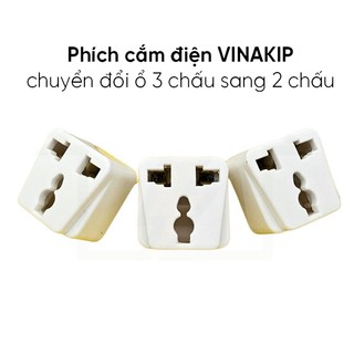 Chân cắm điện chuyển đổi từ 3 chân sang 2 chân vinakip