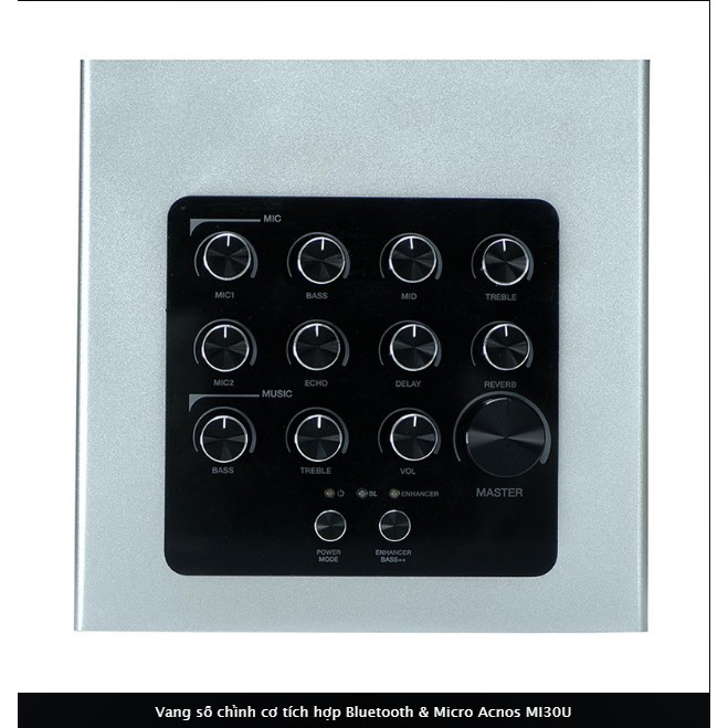 Vang số chỉnh cơ tích hợp Bluetooth+Micro Không dây UHF Acnos Mi30u -New 100% chính hãng