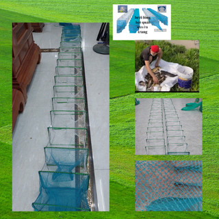 Lưới lồng bát quái bắt tôm cua cá 19 khung dài 5m50 thân trắng 1,3cm đuôi 1cm nặng 2kg,lưới bát quái tôm cua cá