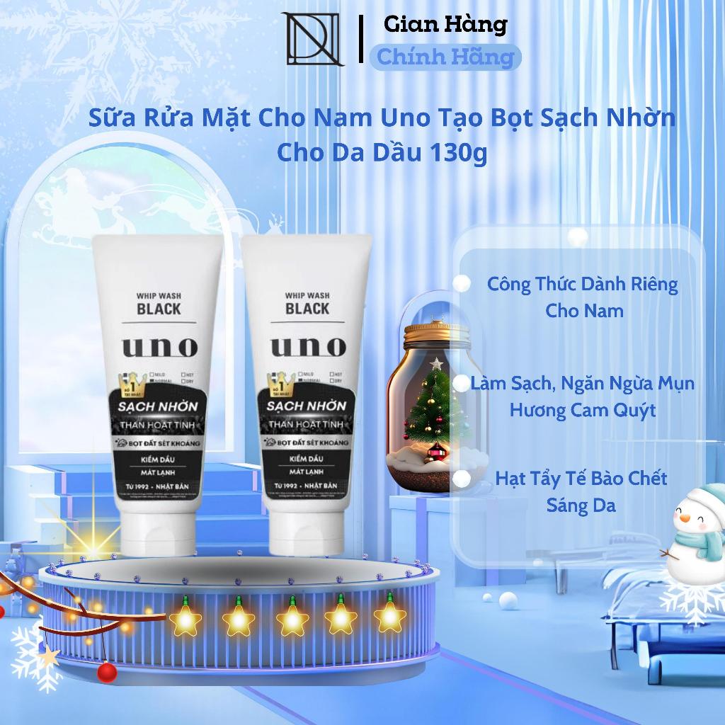 Sữa Rửa Mặt Cho Nam Uno Tạo Bọt Sạch Nhờn Cho Da Dầu 130g