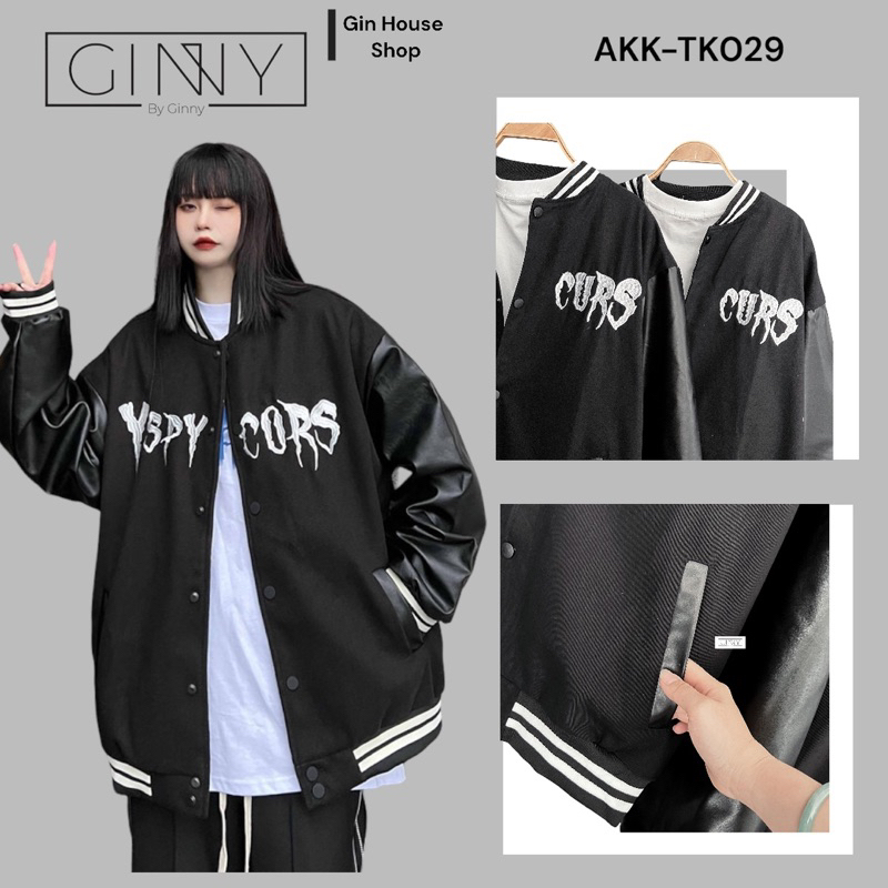 Áo khoác kaki varsity Curs TK-011 GINNY siêu hot trend cool ngầu