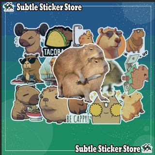 - Set 10/15 Sticker meme Capybara - Chuột lang nước siêu cute dán trang trí chống nước, chống xước