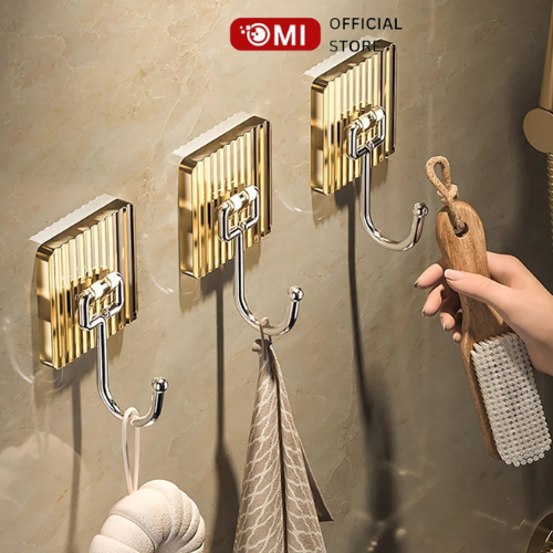 Móc Dán Tường Siêu Dính Treo Đồ OMI Bằng Acrylic Trong Suốt Chống Nước Móc, Dán Tường Siêu Dính