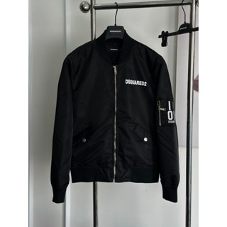  Áo Khoác Bomber Nam DSQ Đơn giản - Áo Bomber Nam DSQ Trần Bông Phối Khoá Tay Siêu Đẹp 