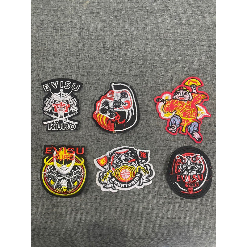 Patch vải ủi nhiệt hình thêu evisu