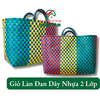 [THỊNH TÂM] Giỏ Làn Đan Dây Nhựa Tốt, Giỏ Đựng Đồ Thủ Công Đủ kích cỡ GĐ+