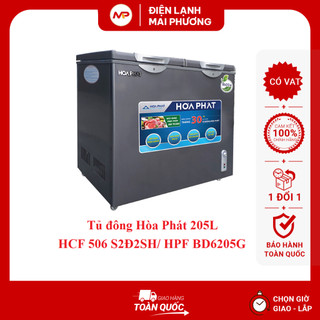 Tủ đông hòa phát 205l hcf 506 s2đ2sh/ hpf bd6205g - hàng chính hãng