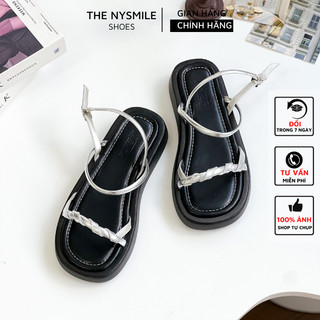 Giày sandals đế bánh mì 3p đế xuồng , sandals quai hậu - thenysmile - centerr