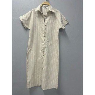 Đầm công sở đắp chéo chất Linen VNXK