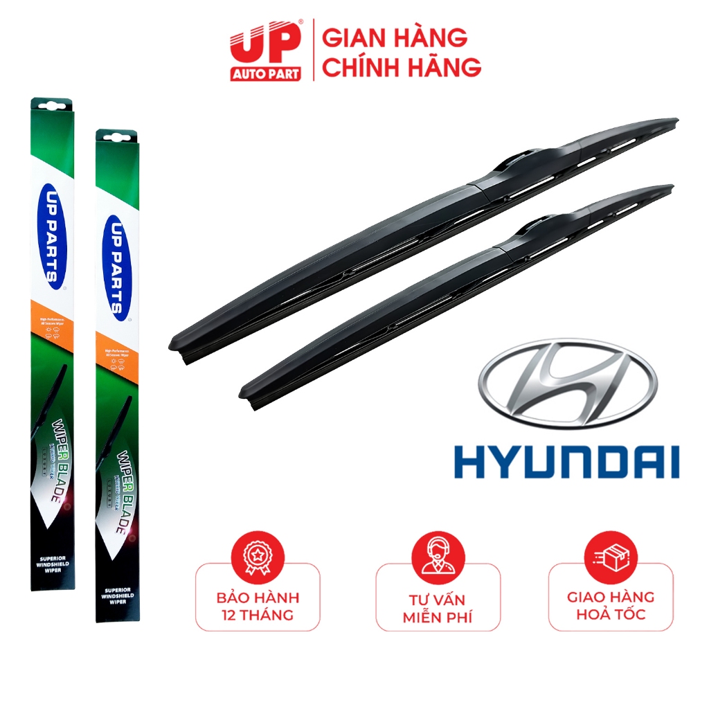 Gạt mưa 3 khúc HYUNDAI, cần gạt nước UP PART Hybrid Luxury cho xe Accent, Kona, Tucson, Santafe, Grand i10, Elantra