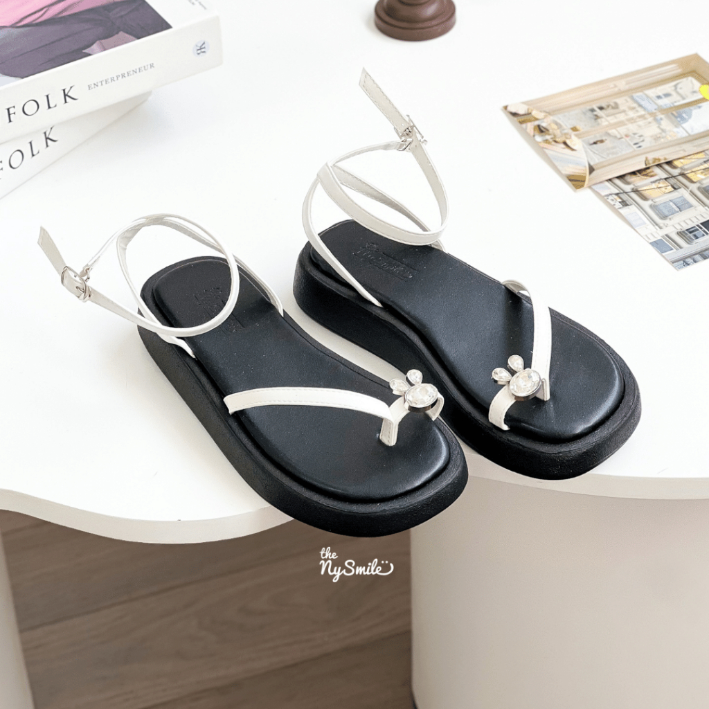 Giày sandals xỏ ngón sandals đế bánh mì 3p - THENYSMILE - SLAYDU