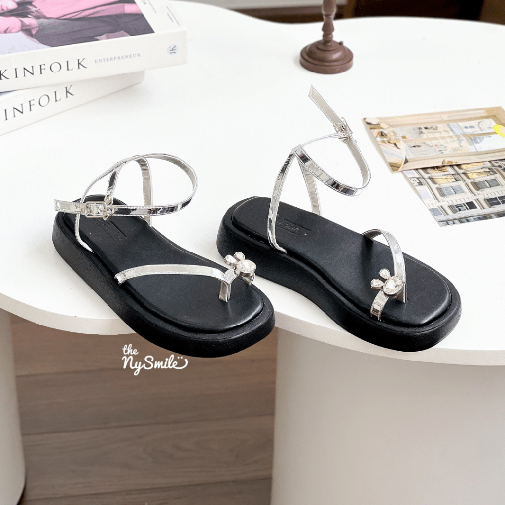 Giày sandals xỏ ngón sandals đế bánh mì 3p - THENYSMILE - SLAYDU