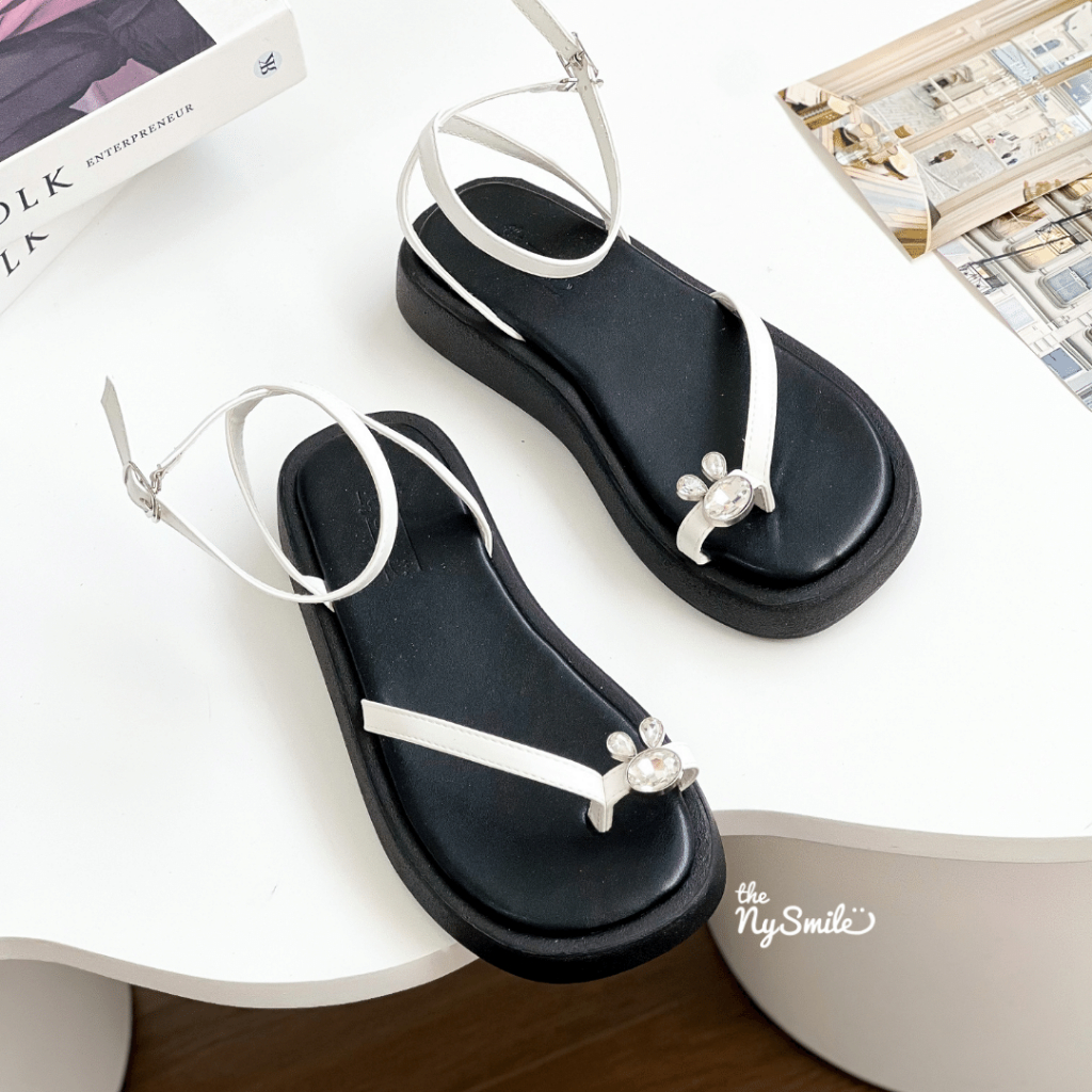 Giày sandals xỏ ngón sandals đế bánh mì 3p - THENYSMILE - SLAYDU