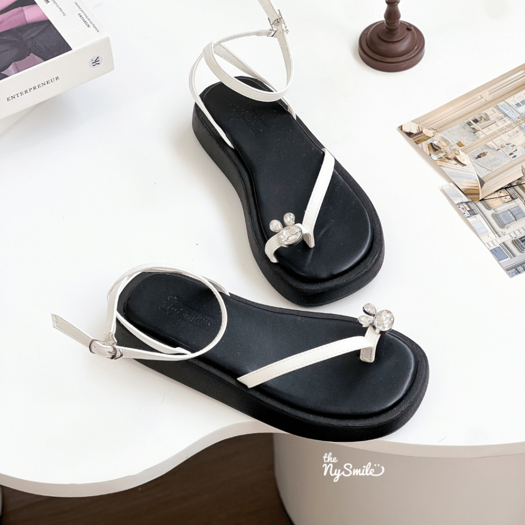 Giày sandals xỏ ngón sandals đế bánh mì 3p - THENYSMILE - SLAYDU