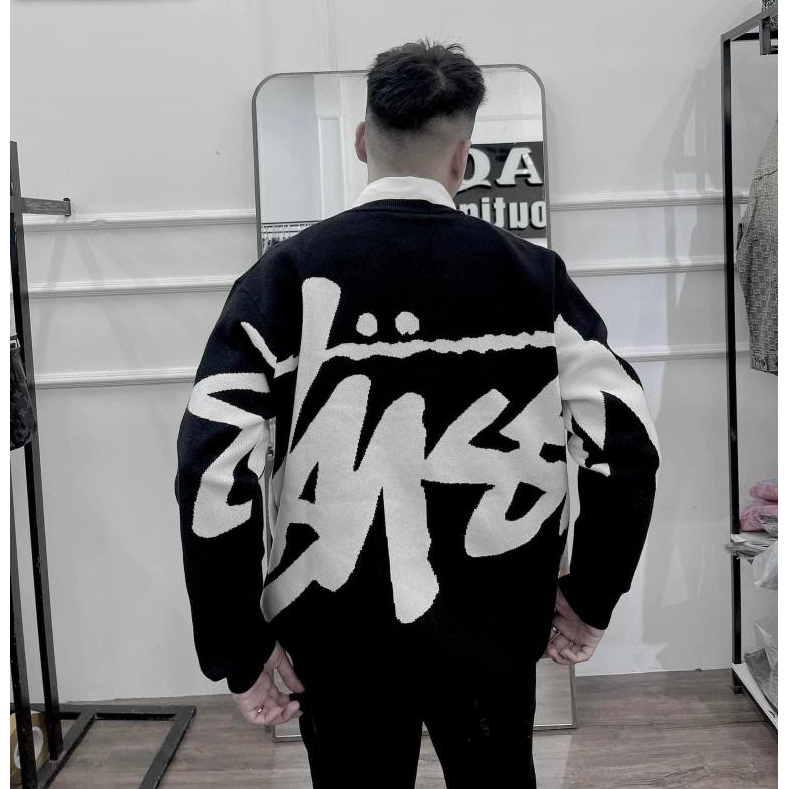 Áo Sweater - Áo nỉ nam nữ In Chữ Stussy Form Rộng chất liệu mềm mịn phong cách Thời Trang Cho Cặp Đôi HOT TREND 2023