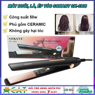 Máy duỗi tóc thẳng tóc sokany sk-1908, dụng cụ tạo kiểu tóc công suất 50w, máy là thẳng tóc, ép tóc đẹp