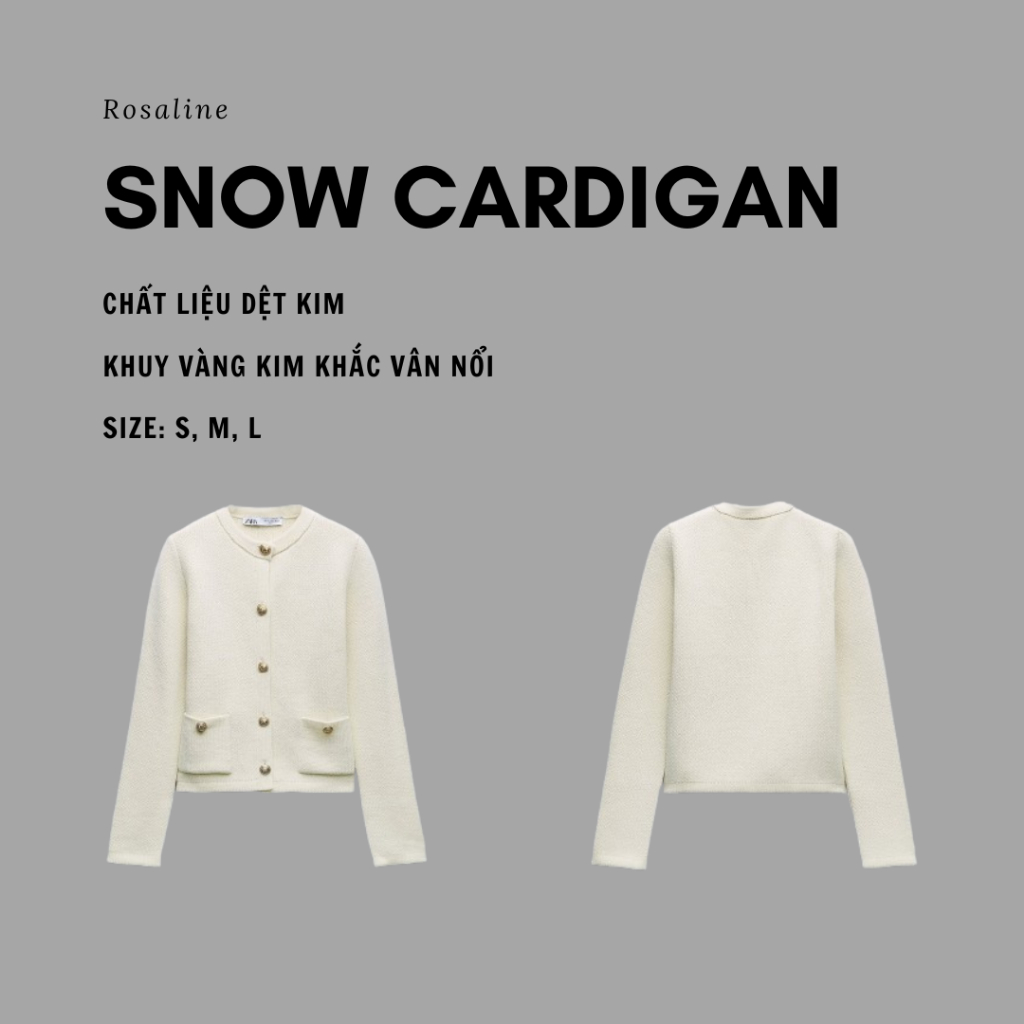 Áo khoác cardigan dệt kim nữ thời trang dạo phố thu đông