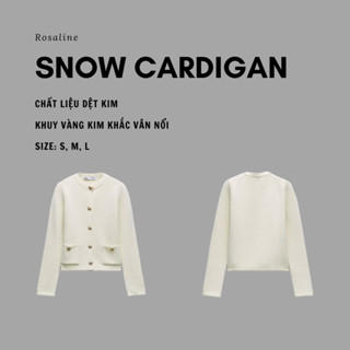Áo khoác cardigan dệt kim nữ thời trang dạo phố thu đông, áo len mỏng phong cách Basic Zara xuất xịn dư tuồn Rosaline
