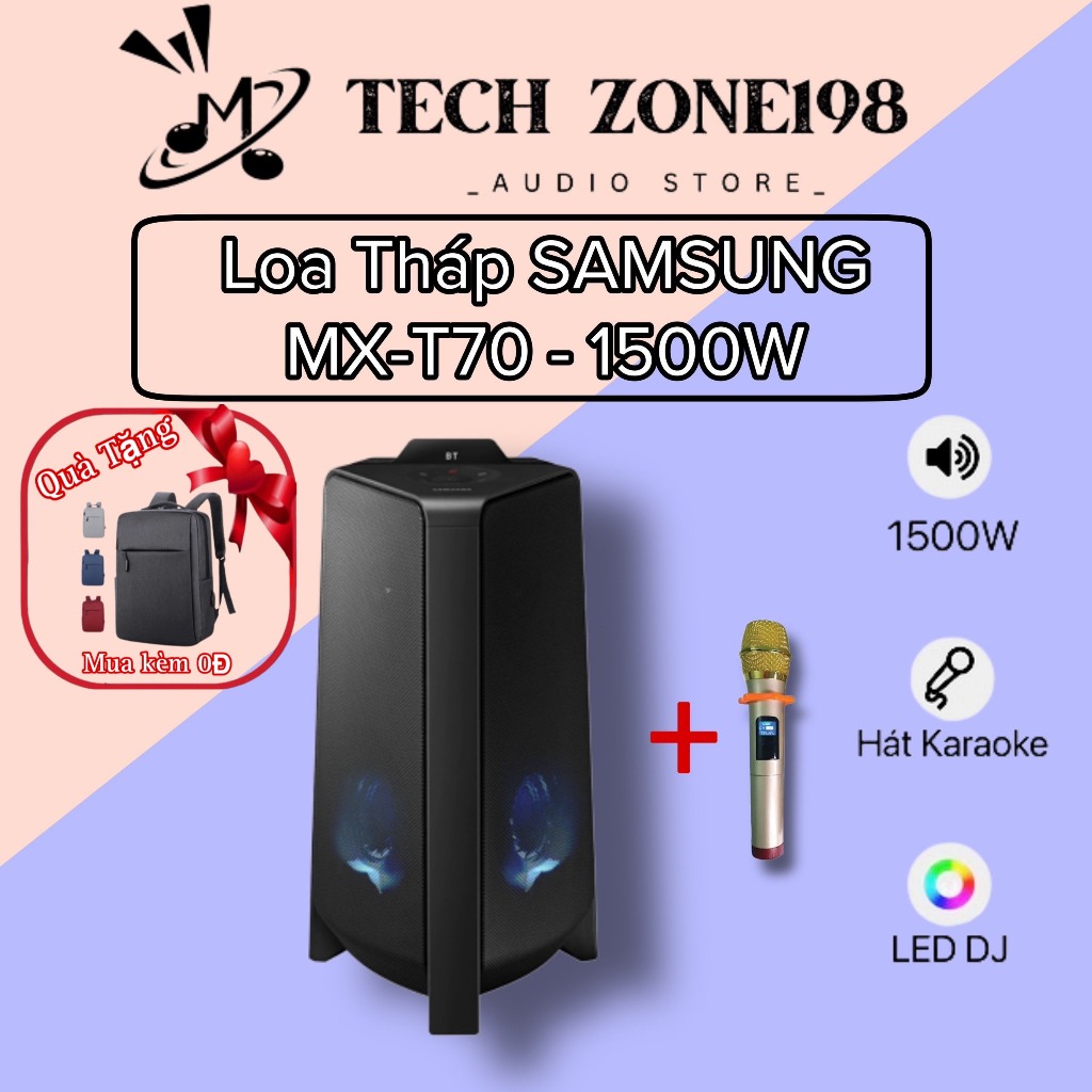 Loa Tháp Samsung MX-T50-T70/XV 1500W Hàng chính hãng - bảo hành 12 tháng + kèm 1 mic b518