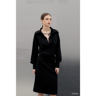 Váy liền Onetone cổ sơ mi phối dây Vandy