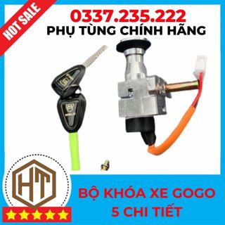 Bộ khóa xe điện gogo dibao chính hãng ,chìa khóa có rãnh