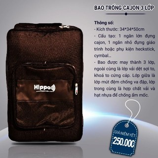 Bao trống cajon hippo 4 lớp cao cấp