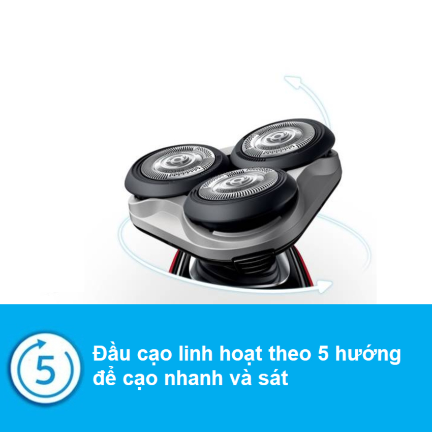 Máy cạo râu khô và ướt cao cấp nhãn hiệu Philips Norelco S5940/88 - CHÍNH HÃNG HÀ LAN