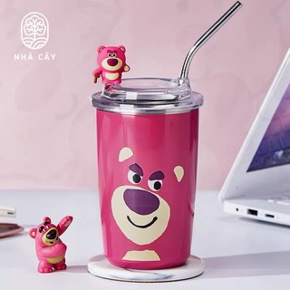 Ly cốc giữ nhiệt gấu dâu Losto lõi Inox 304 450ml