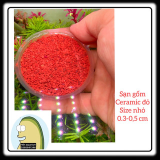 Sạn gốm ceramic đỏ hạt nhỏ : gốm trải nền trang trí bể cá cảnh siêu đẹp