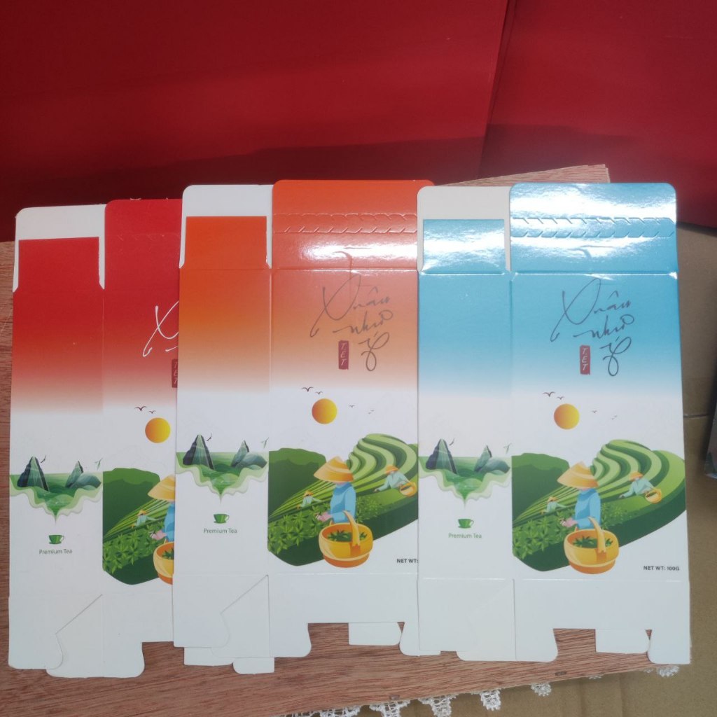 Trà Thái Nguyên Hộp Giấy 100g - Siêu rẻ đóng quà Tết tuyệt vời