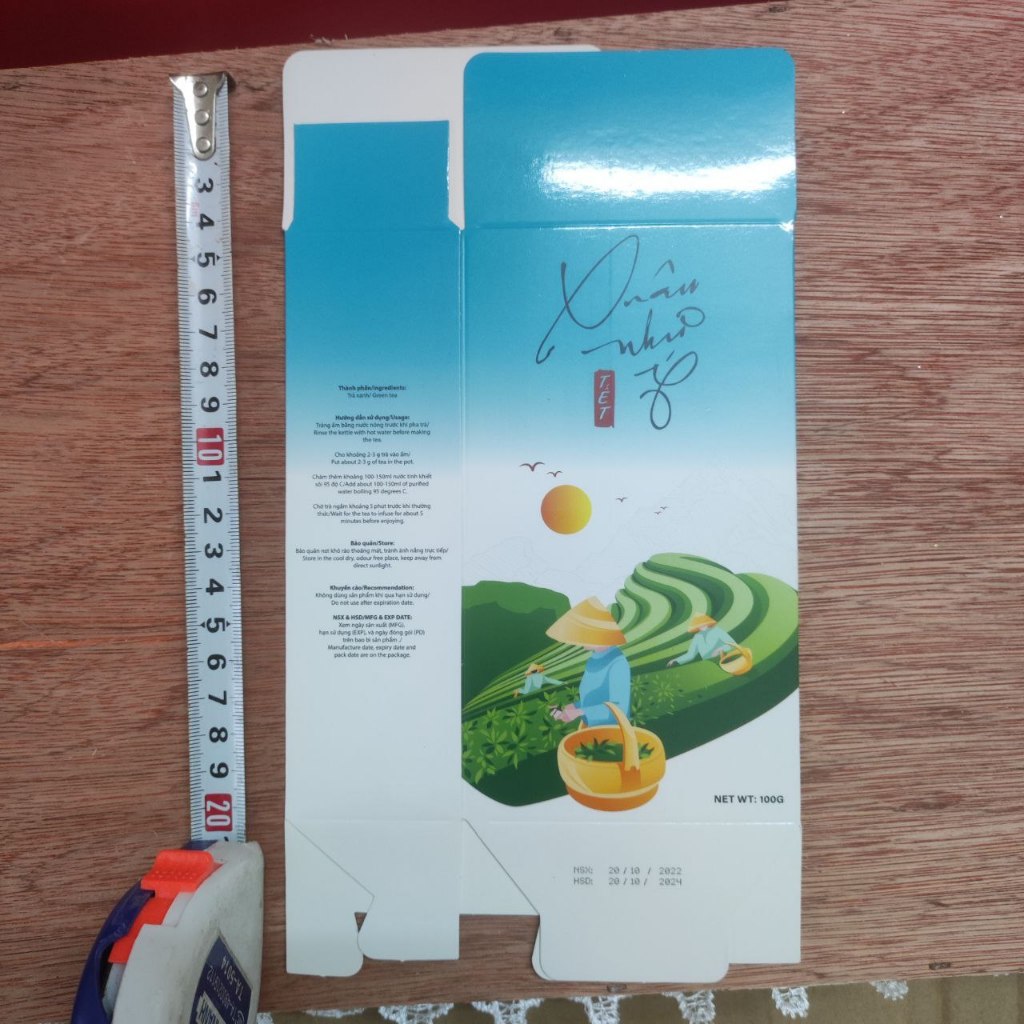 Trà Thái Nguyên Hộp Giấy 100g - Siêu rẻ đóng quà Tết tuyệt vời