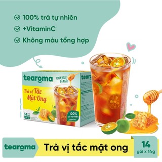  Trà Tearoma hòa tan vị Tắc mật ong hộp 196g  14 gói x 14g  