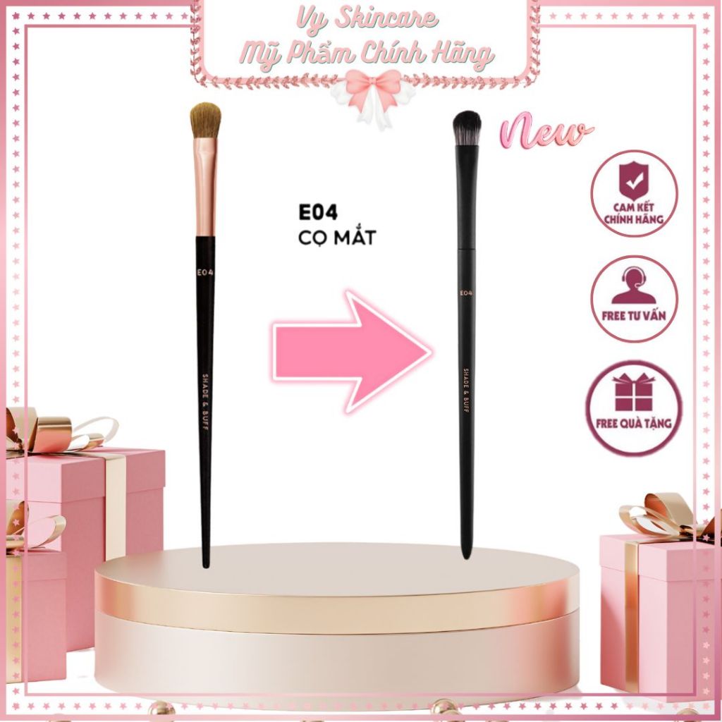 MẪU MỚI Cọ Đánh Mắt Vacosi E04