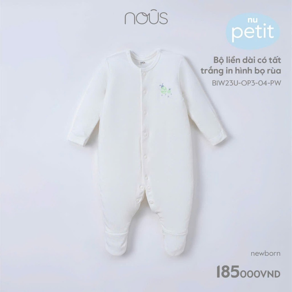 Bộ bodysuit liền tất kẻ petit nous
