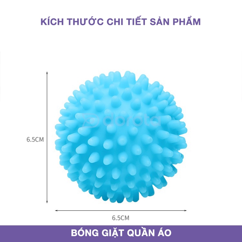 Bóng giặt quần áo cao cấp DOROTA chống nhăn, rối quần áo chất liệu silicon mềm không gây hỏng quần áo BGQA