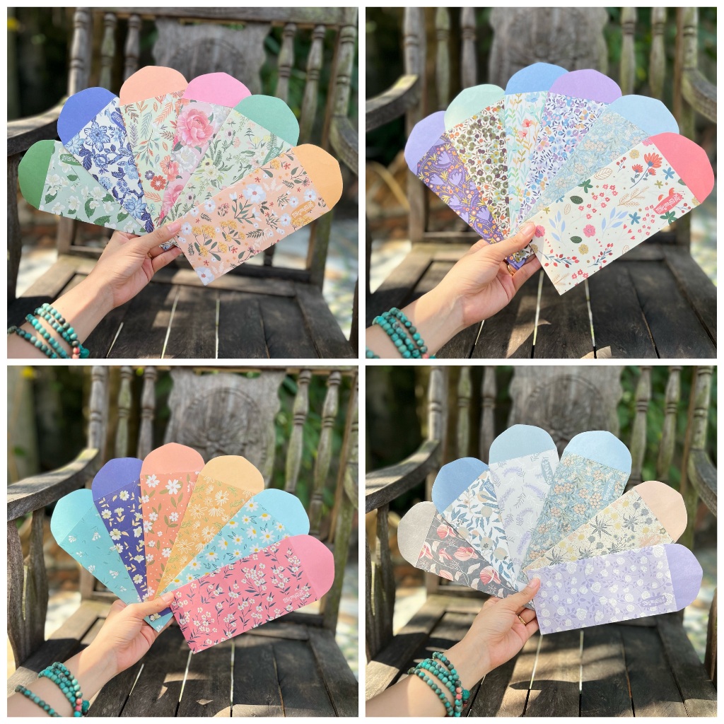 Lì xì Tết Thiết Kê Gác Xép độc đáo, xinh xắn - Giấy Kraft nhật trắng cao cấp in sắc nét