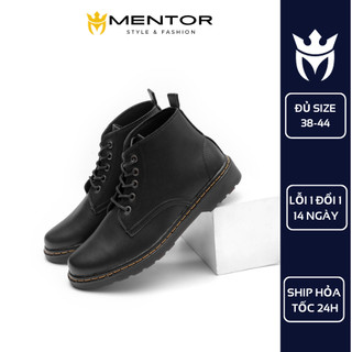 Giày đốc nam cổ lửng, giày đốc nam da mềm đế kếp đế 5cm tăng chiều cao
